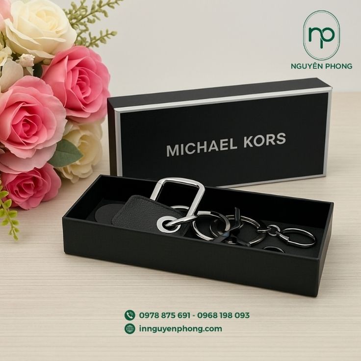 Mẫu hộp đựng móc khóa in logo thương hiệu